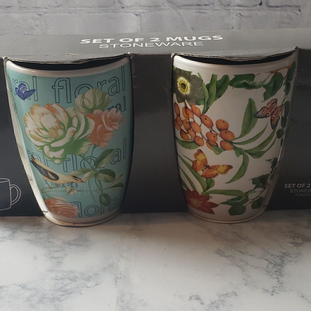 Springtime Stoneware Mugs - Picture 2 of 6